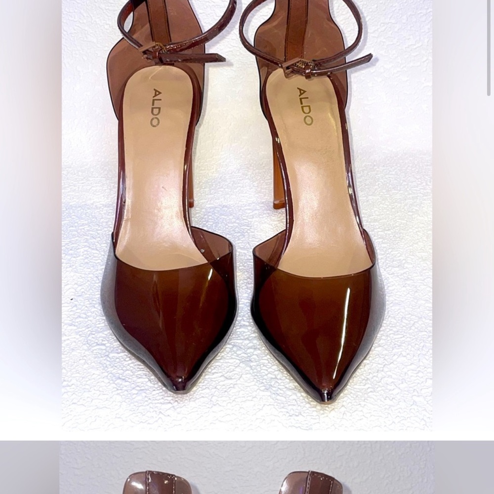 Aldo Women's Glossy Brown Heels